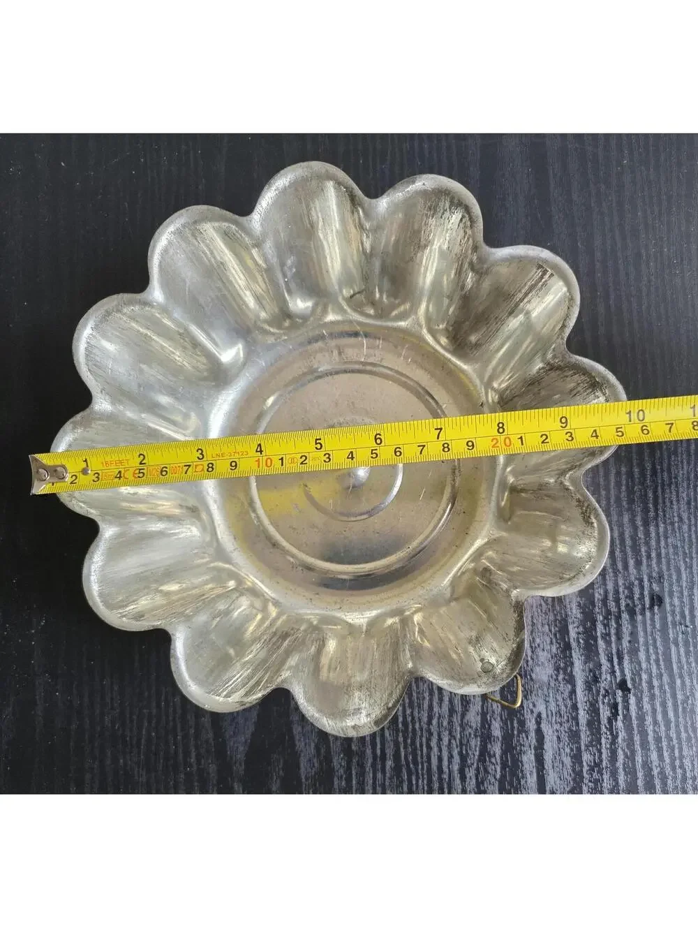 Vintage Made in Portugal Copper Wall Hanging Bowl with Tin Lining and Scalloped-